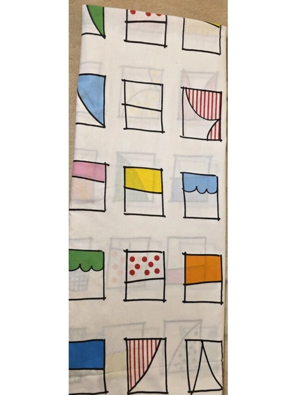 IKEA Hemmahos Curtains City Windows Skyline Skyscraper Set Of 2  Pre-owned Great